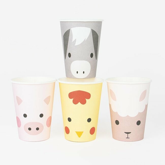 Eco Pahvimukit Maatilan Eläimet, 8kpl