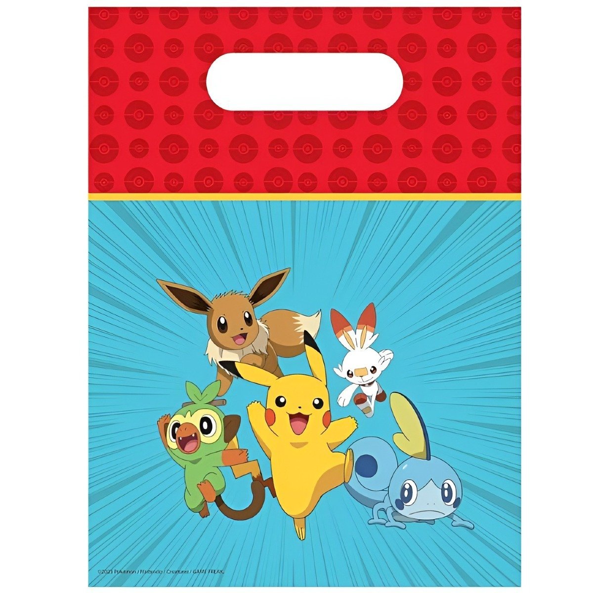 Muoviset lahjapussit - Pokemon, 6 kpl