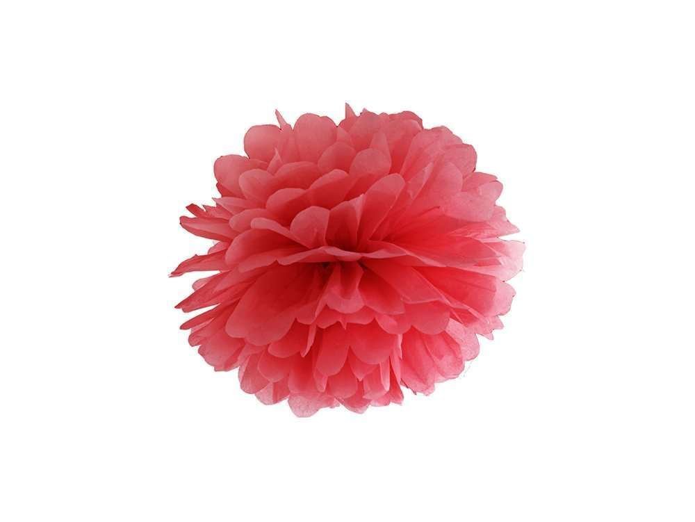 Punainen pom pom - 25 cm