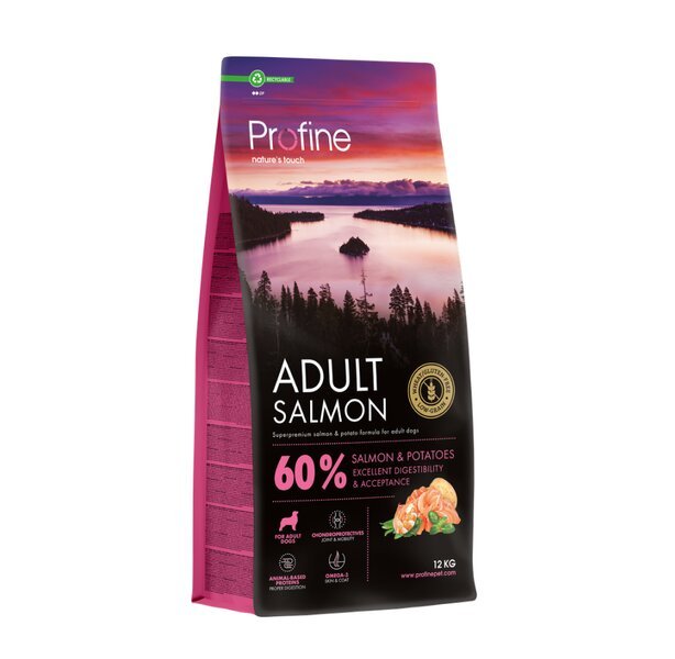 Profine Dog lohella ja perunoilla Adult Salmon & Potatoes, 12 kg