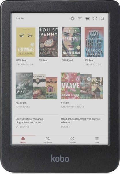 E-kirjan lukulaite Rakuten Kobo Clara Colour Black (N367-KU-BK-K-CK)