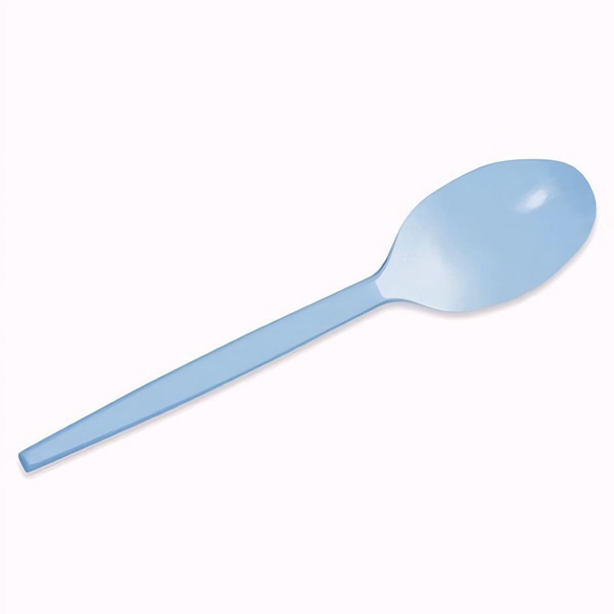 Muovinen jälkiruokalusikka - Vaaleansininen, 12,5 cm - 15 kpl