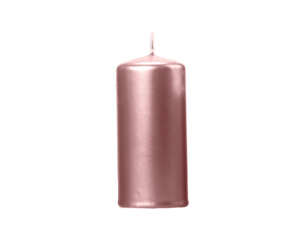 Ruusukultainen kynttilä, 12cm