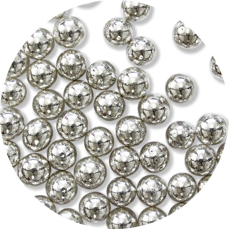 Hopeiset sokerihelmet 6mm, 25g