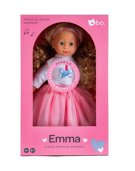 Suomea puhuva ja laulava nukke Emma, ​​40 cm