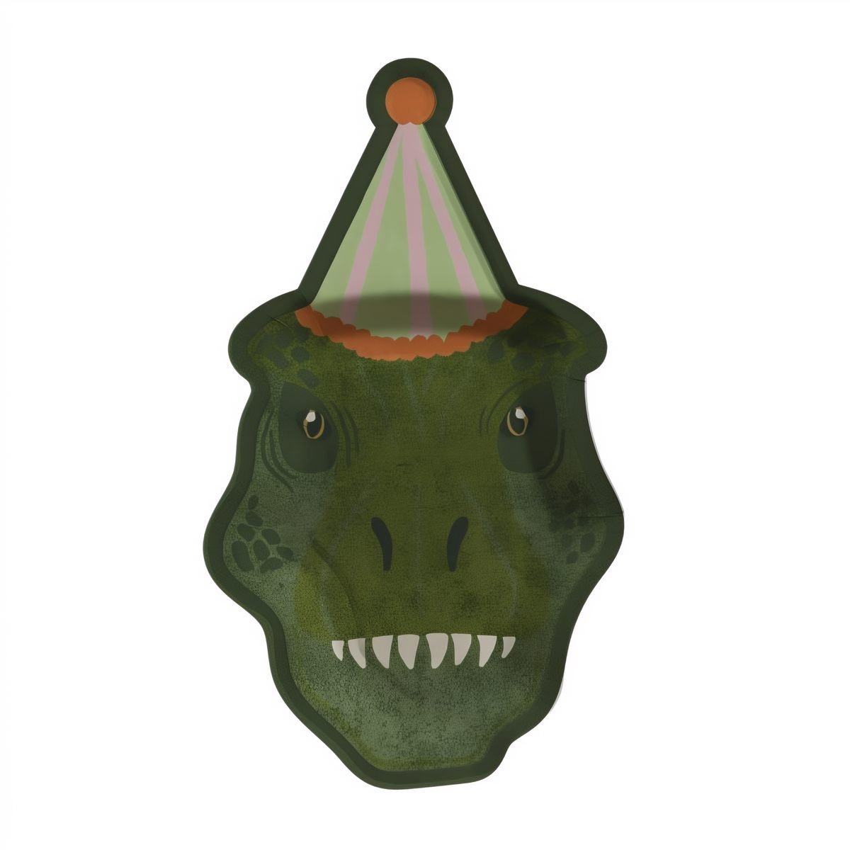 Pahvilautaset - T-Rex juhlahatulla, 8 kpl