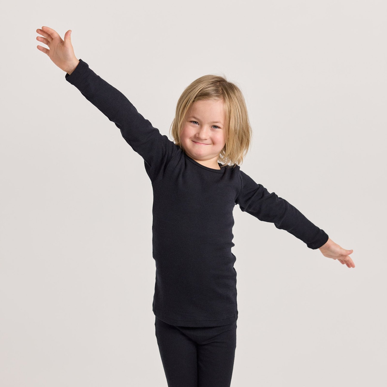 Klassikko Children's Long Sleeve Top Black