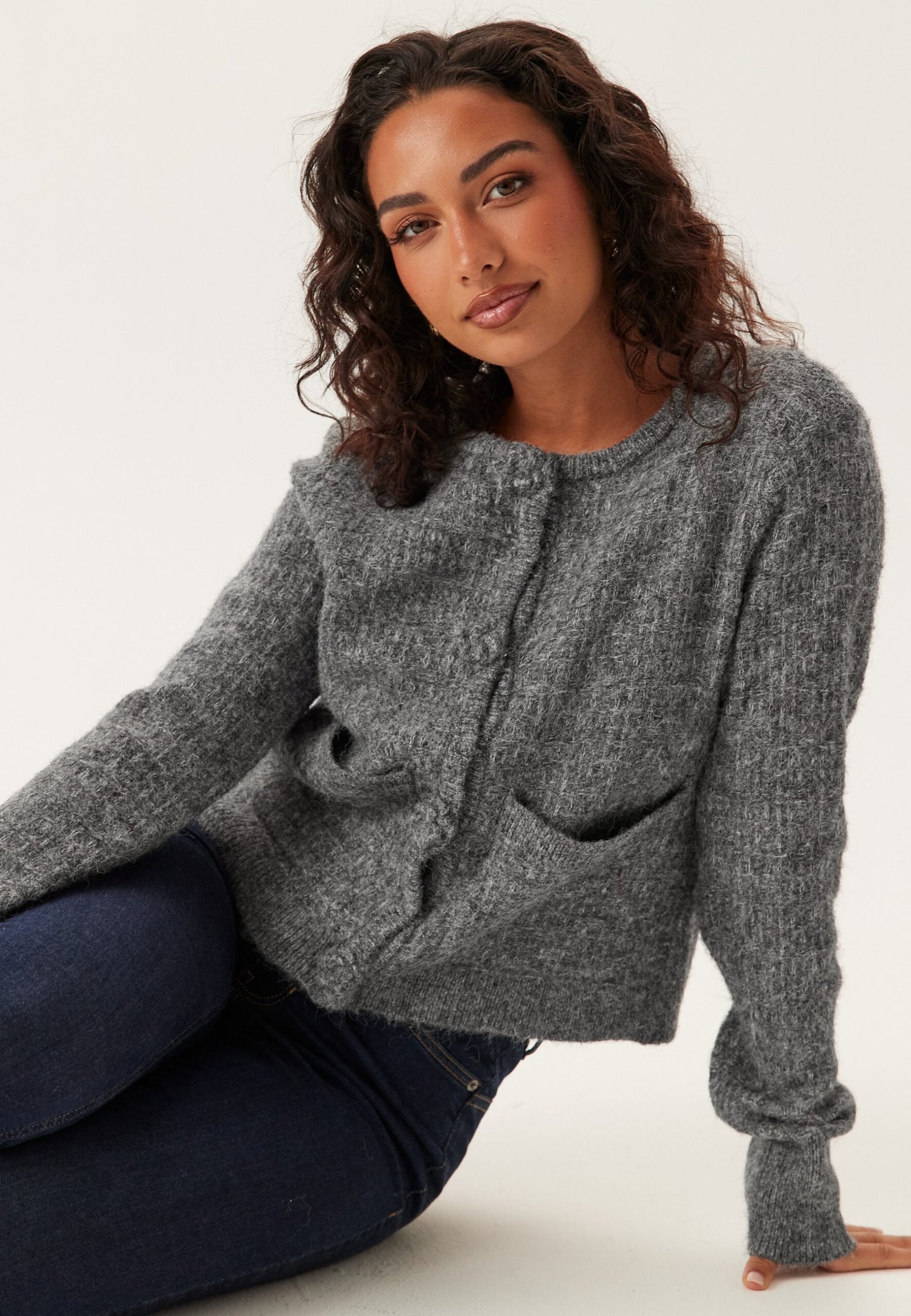 Vmblossom Ls O-neck Cardigan