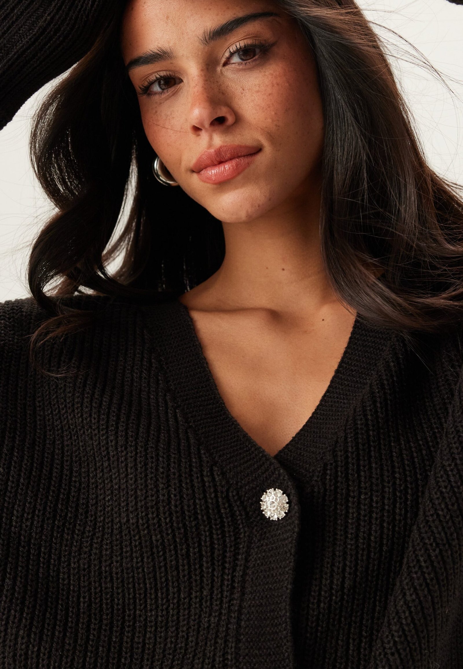 Vmlealight Ls V-neck Jewel Cardigan
