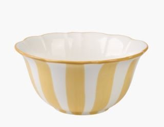 Atelier stripe kulho keltainen