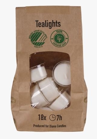 Wax 18pk lämpökynttilät valkoinen