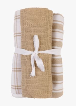 Stina 3pk keittiöpyyhe beige