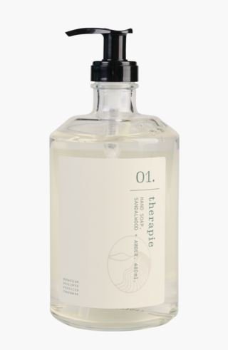 Therapie Sandalwood & Amber käsisaippua läpikuultava