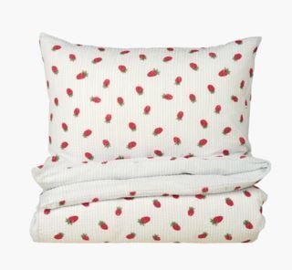 Fraises pussilakanasetti kreppipuuvillaa vaaleansininen