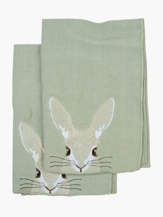 Rabbit kangaslautasliina, 2 kpl vaaleanvihreä