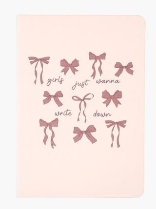 Pink bows muistikirja roosa