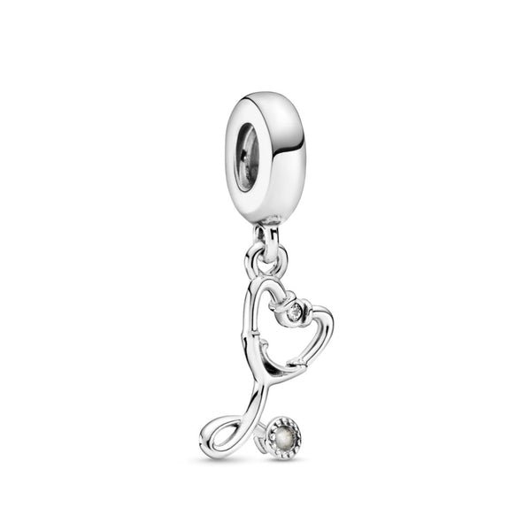 Pandora Moments Stethoscope Heart hela, hopea, 799072C01