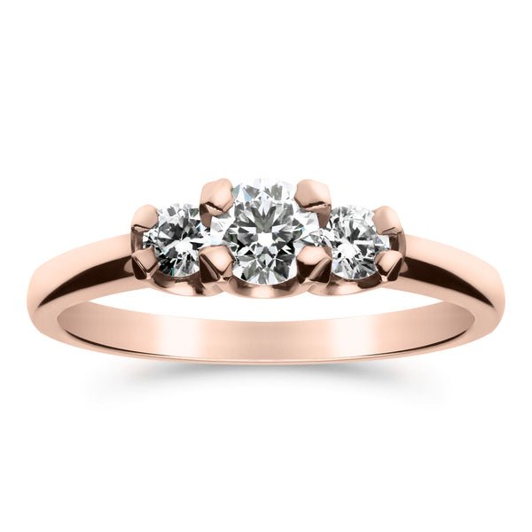 Silván Charlotte timanttisormus 0,50ct, rosekultaa, vihkisormukset