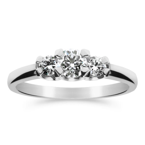 Silván Charlotte timanttisormus 0,50ct, valkokultaa, vihkisormukset