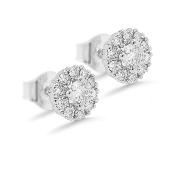 Silván Lauriel halokorvakorut 0,46ct, valkokultaa, timanttikorut