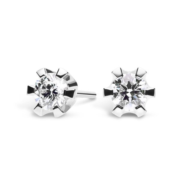 Silván Solitaire timanttikorvakorut 0,10ct, valkokultaa, timanttikorut