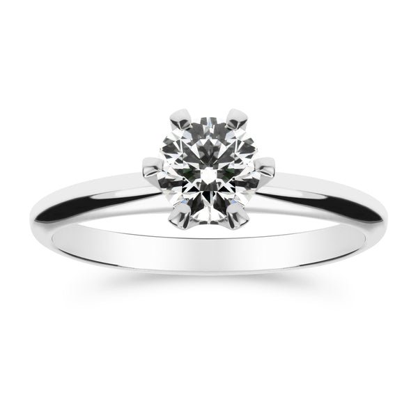 Silván Solitaire timanttisormus 0,70ct, valkokultaa, vihkisormukset