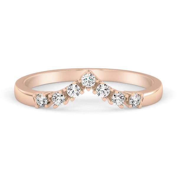 Silván Syleilijä sivusormus timanteilla 0,14ct, rosekultaa, vihkisormukset