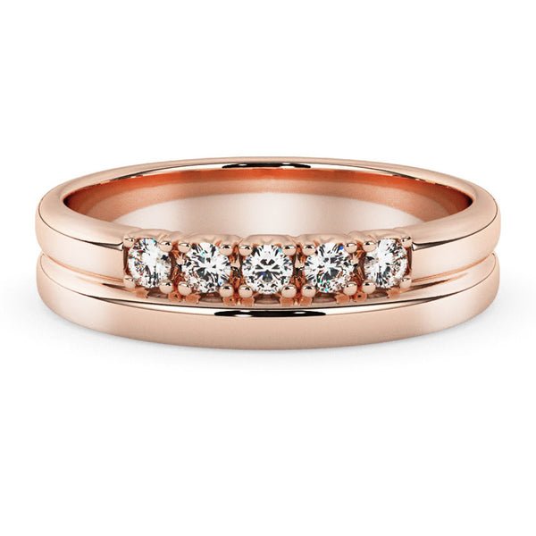 Silván Daria timanttisormus 0,05ct, rosekultaa, vihkisormukset