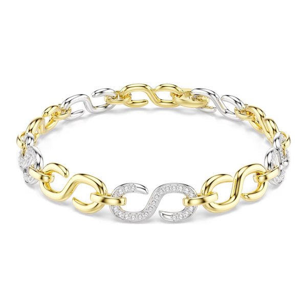 Swarovski Dextera rannekoru, keltakullattu ja kirkkaat kristallit, 5741792