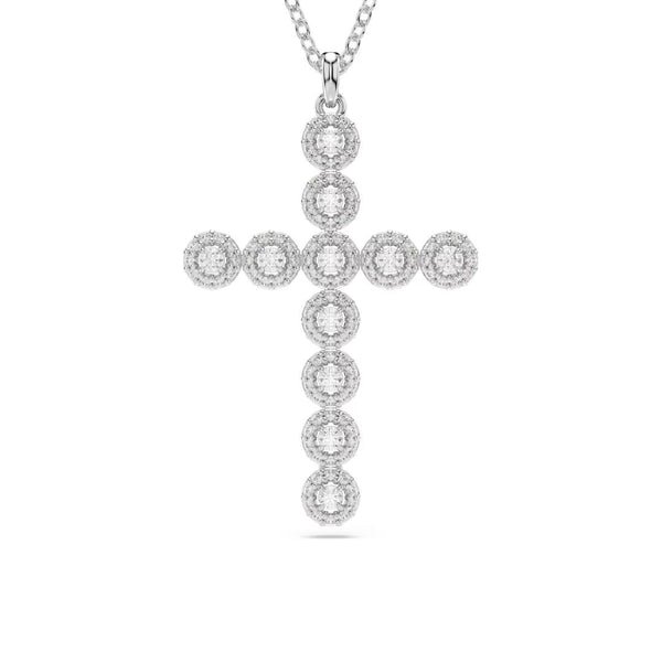 Swarovski Insigne ristiriipus, vaalea metalli ja kirkkaat kristallit