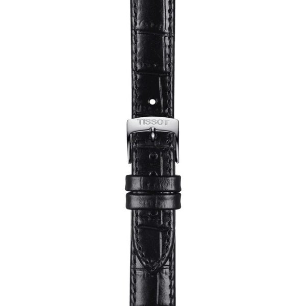 Tissot ranneke, 15 mm, musta nahka, T852043622
