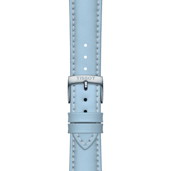 Tissot ranneke, 18 mm, vaaleansinistä nahkaa, T852048148