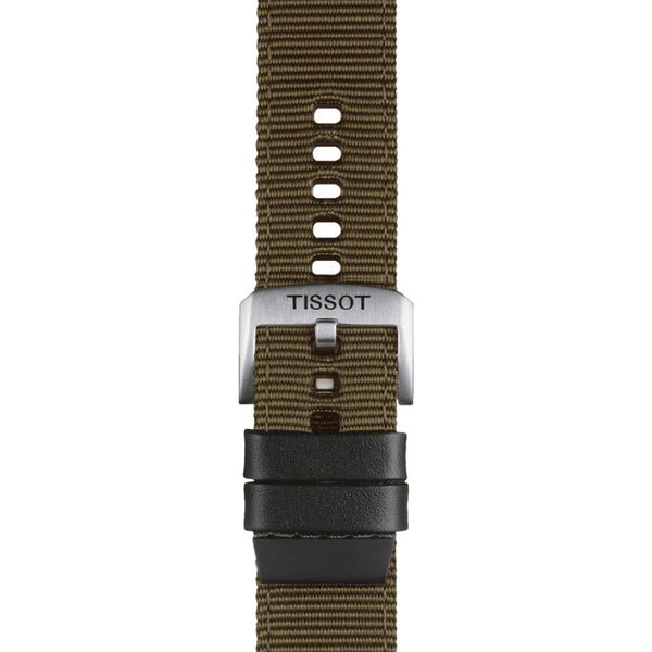 Tissot ranneke, 22 mm, khakinvihreä kangas, T852046756