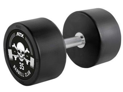 ATX® PRO-Style musta barbell club kumitettu käsipaino 25kg