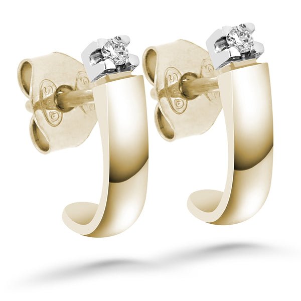 Silván Marie timanttikorvakorut 0,04ct, keltakultaa, timanttikorut