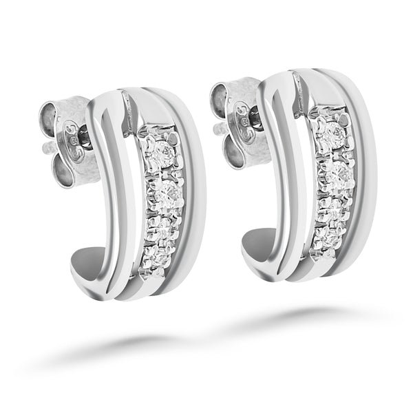 Silván Daria timanttikorvakorut 0,12ct, valkokultaa, timanttikorut
