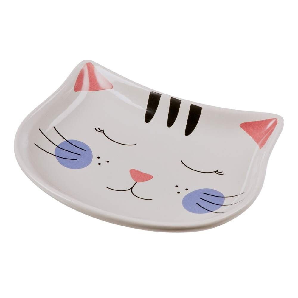 Basic CatFace keraaminen kissankuppi, harmaa