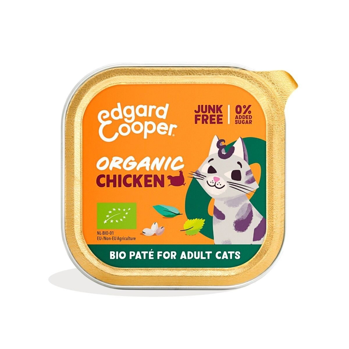 Edgard&Cooper Cat Adult luomukanamureke 85 g