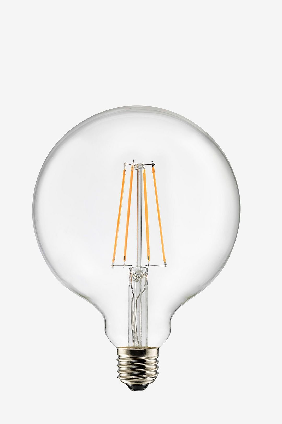 Lamppu E27 LED 3-portainen himmennettävä pallolamppu 125 mm, kirkas 0,4-7 W