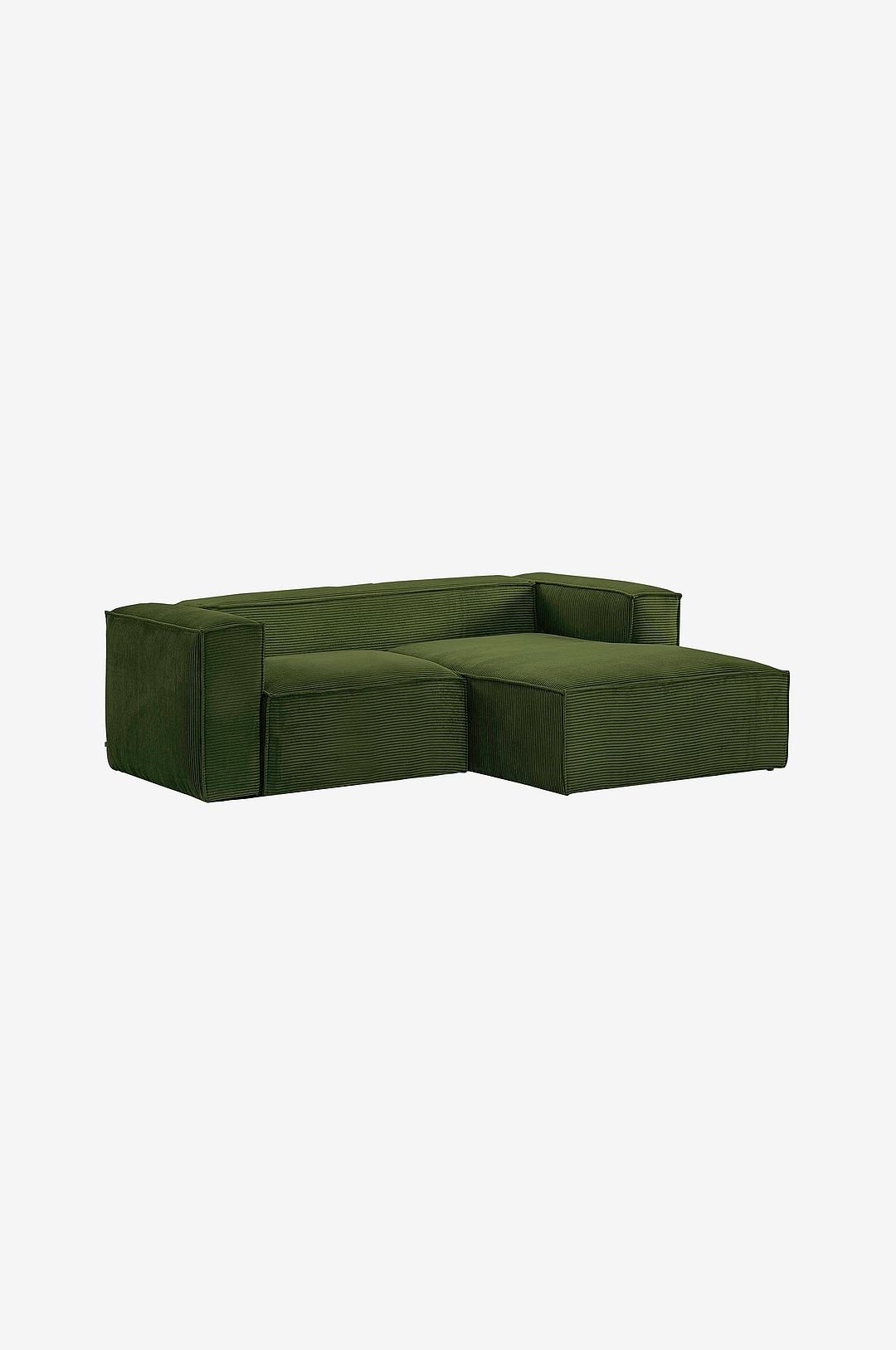 Kave Home 2:n istuttava sohva Blok 240 cm, divaani oikealla puolella