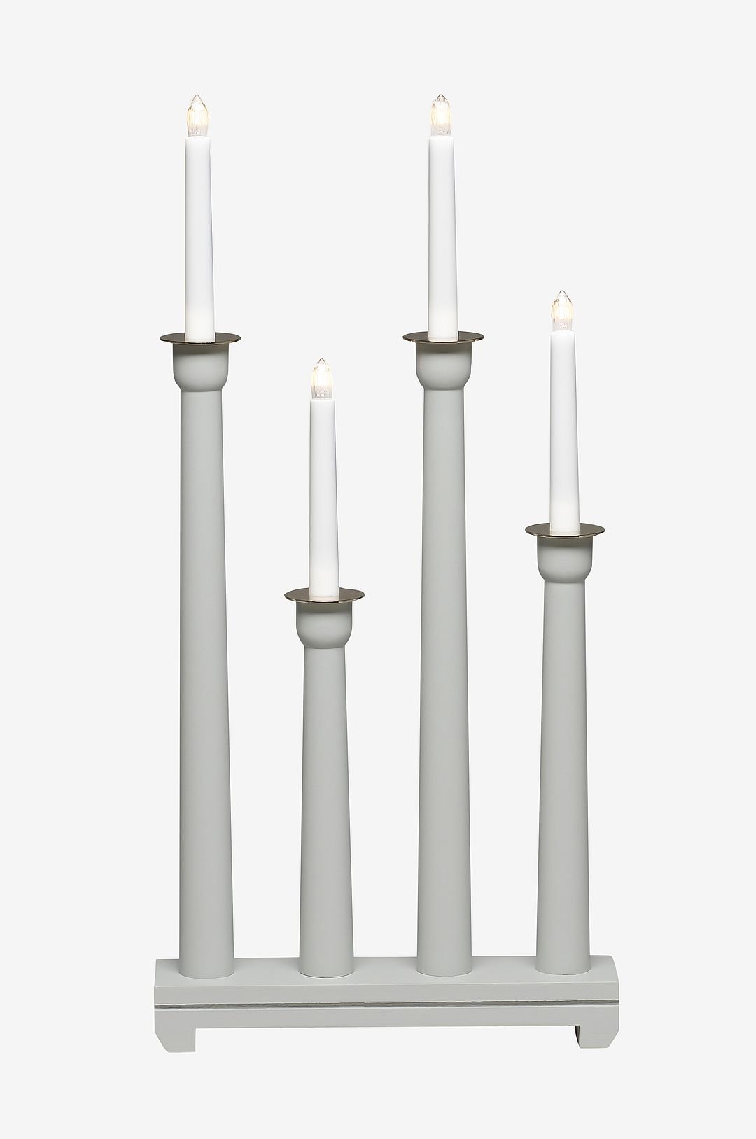 Konstsmide Sähkökynttelikkö puuta, 4 lamppua, 59 cm