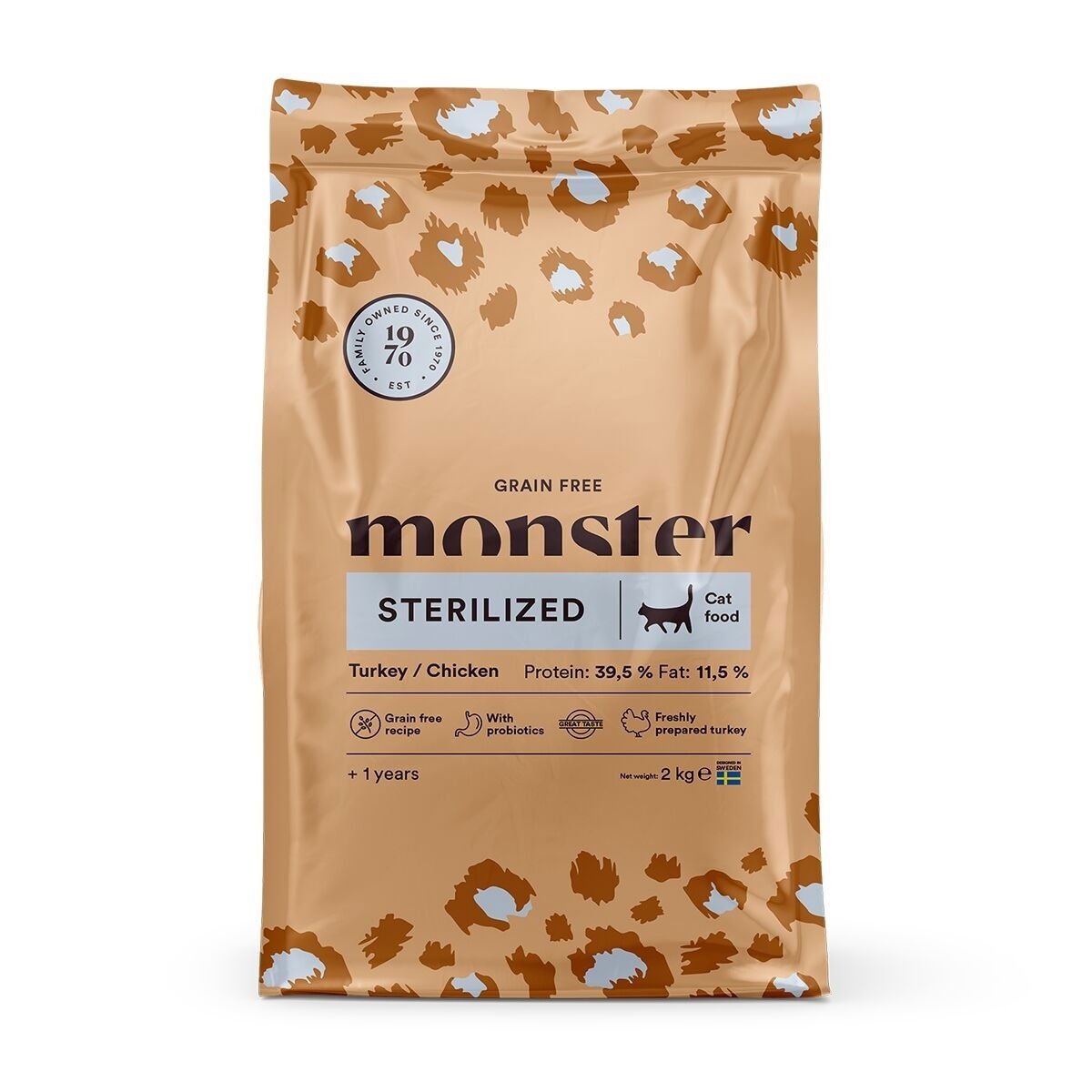 Monster Cat Grain Free Sterilized Kalkkuna & Kana