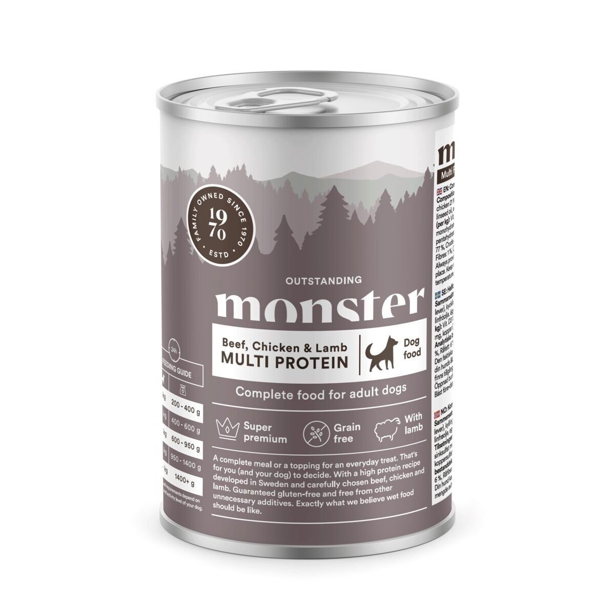 Monster Dog Nauta-kana-lammas 400g