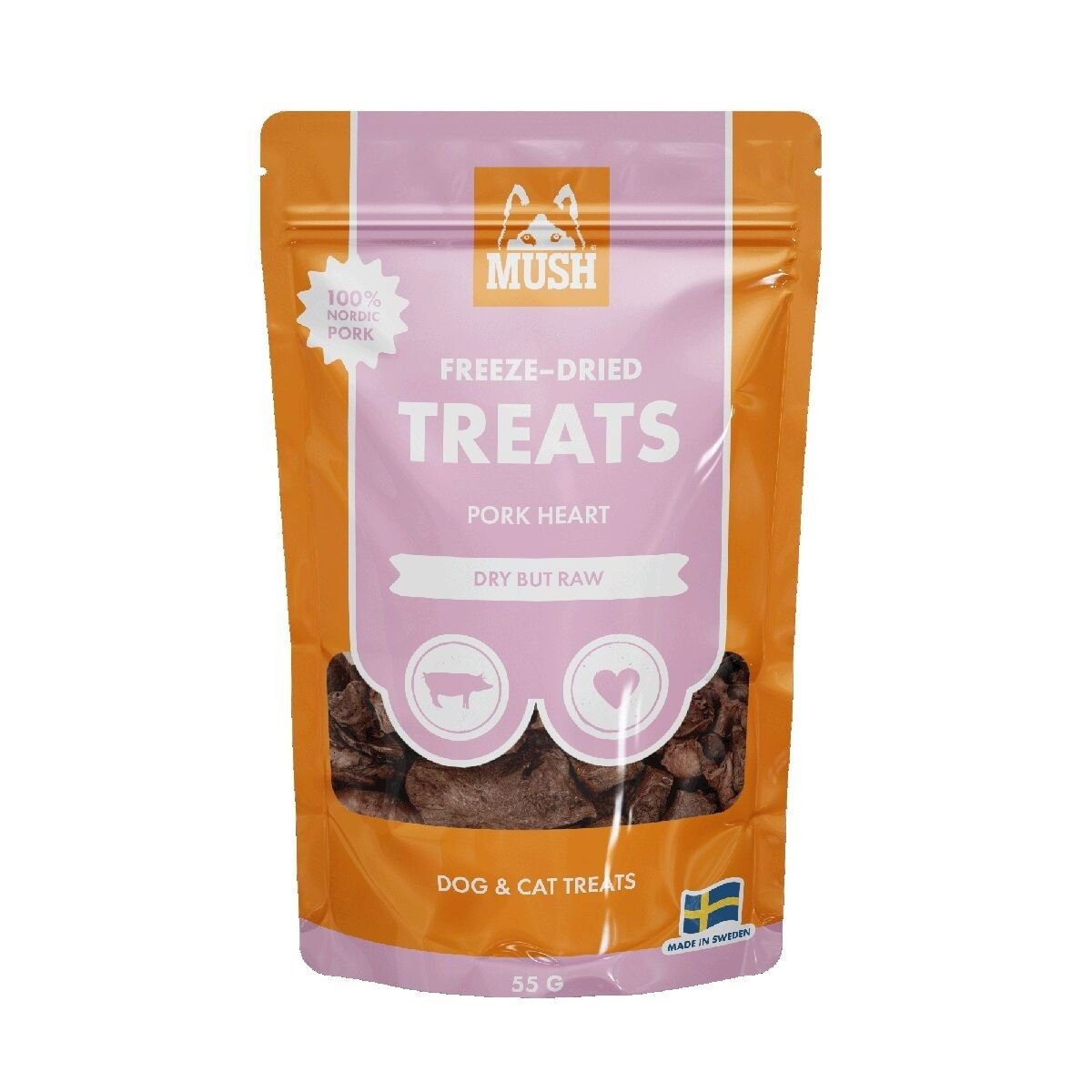 MUSH Freeze-Dried Possunsydän 50g herkku koiralle