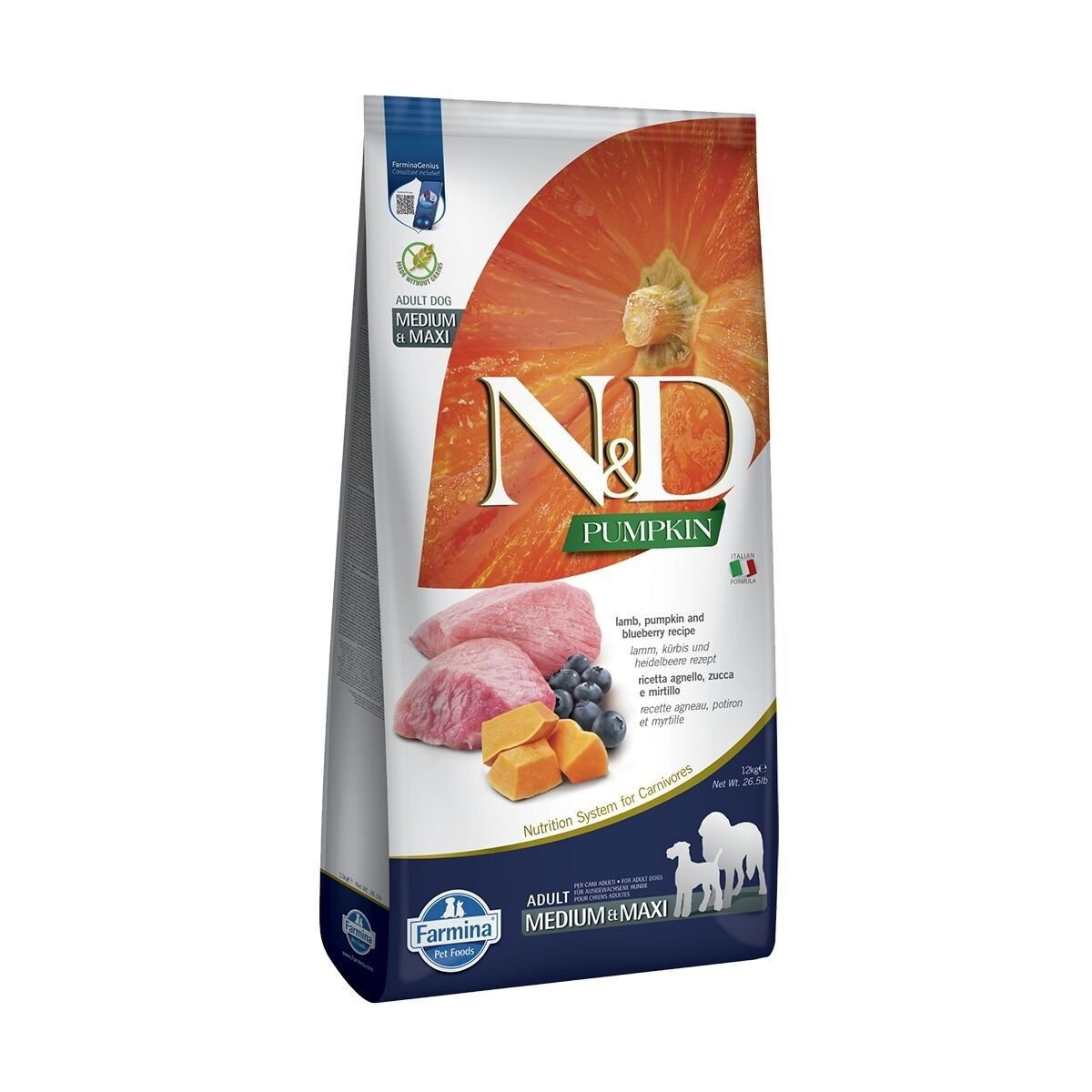 Farmina N&D Pumpkin Dog Lamb & Blueberry M/L 12 kg