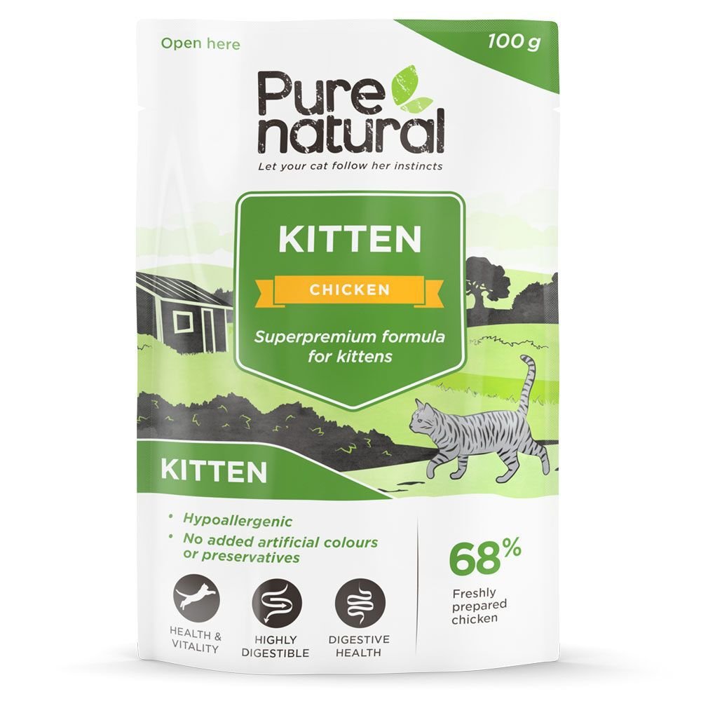 Purenatural Kitten kana & riisi, 100g