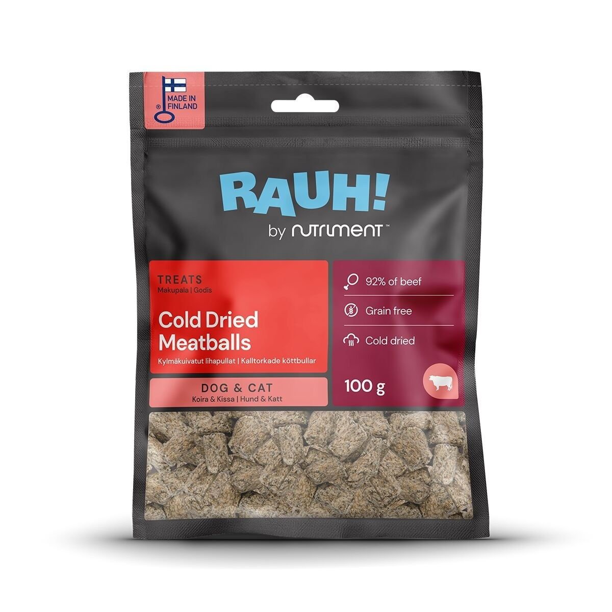 RAUH! Kylmäkuivatut Lihapullat 100 g