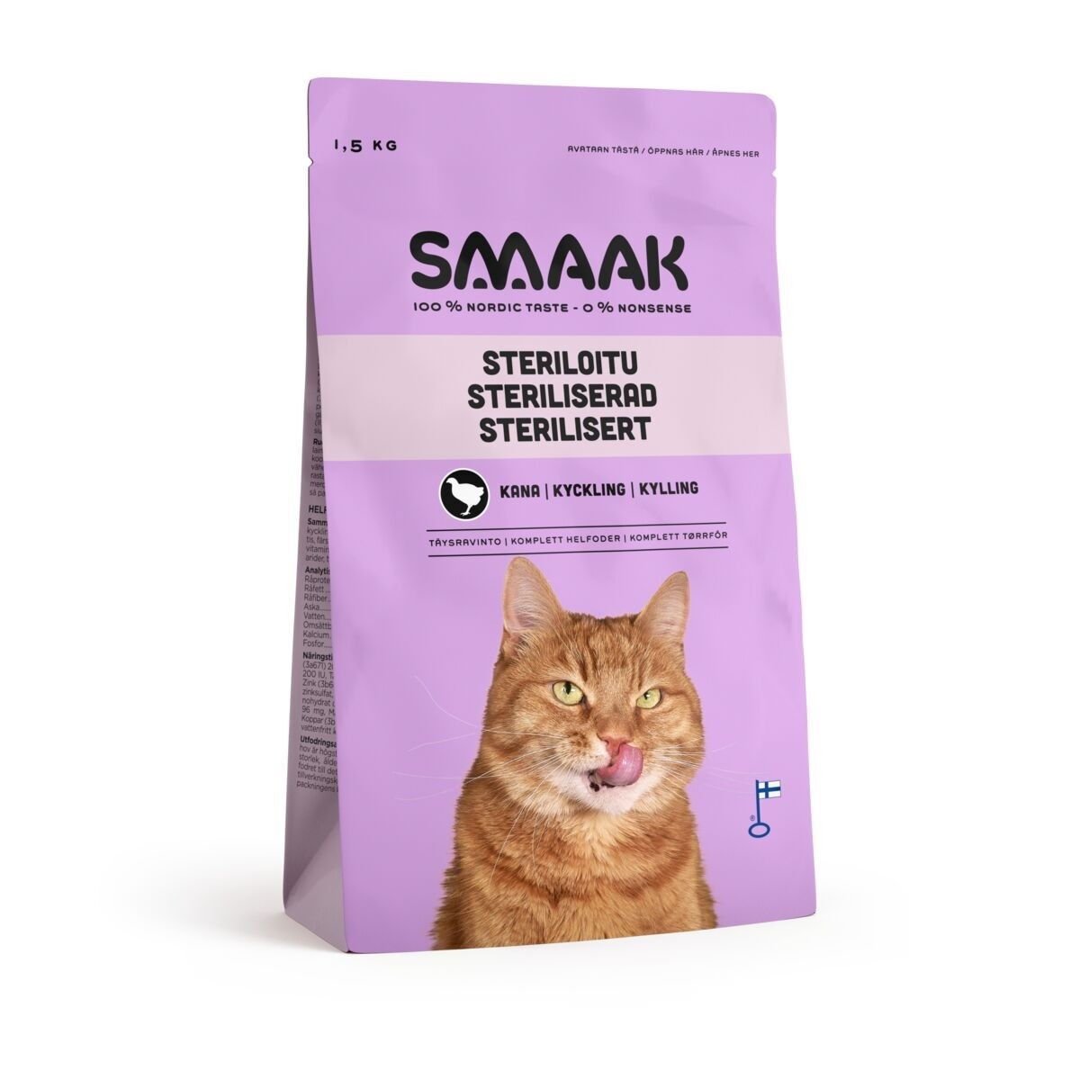 SMAAK steriloidun kissan ruoka