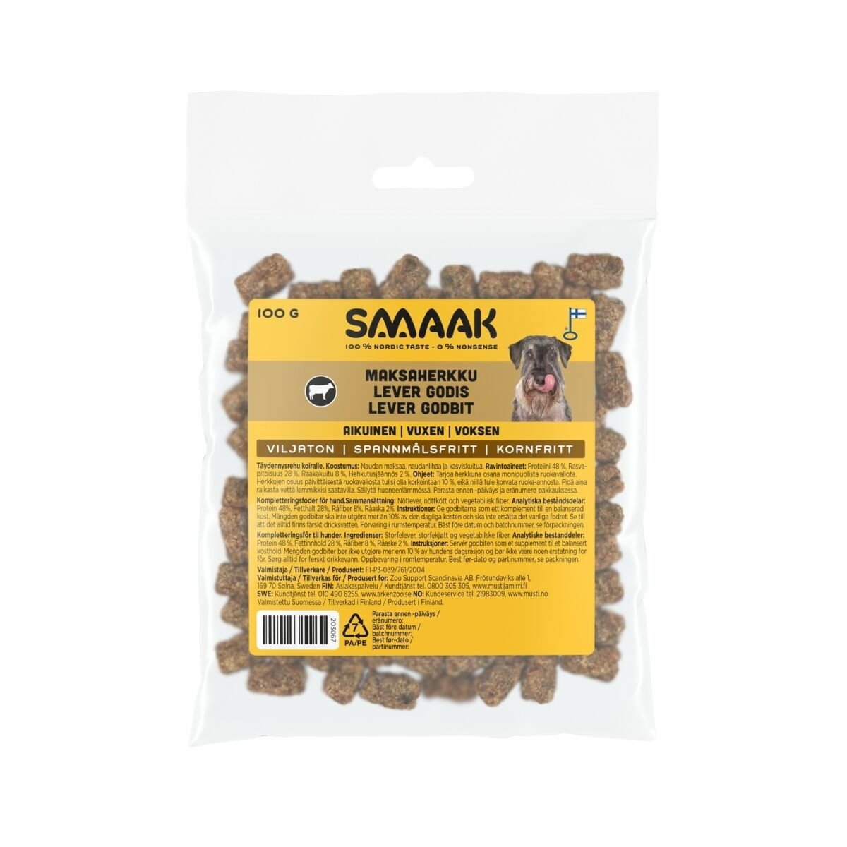 SMAAK naudanmaksaherkku koiralle 100g