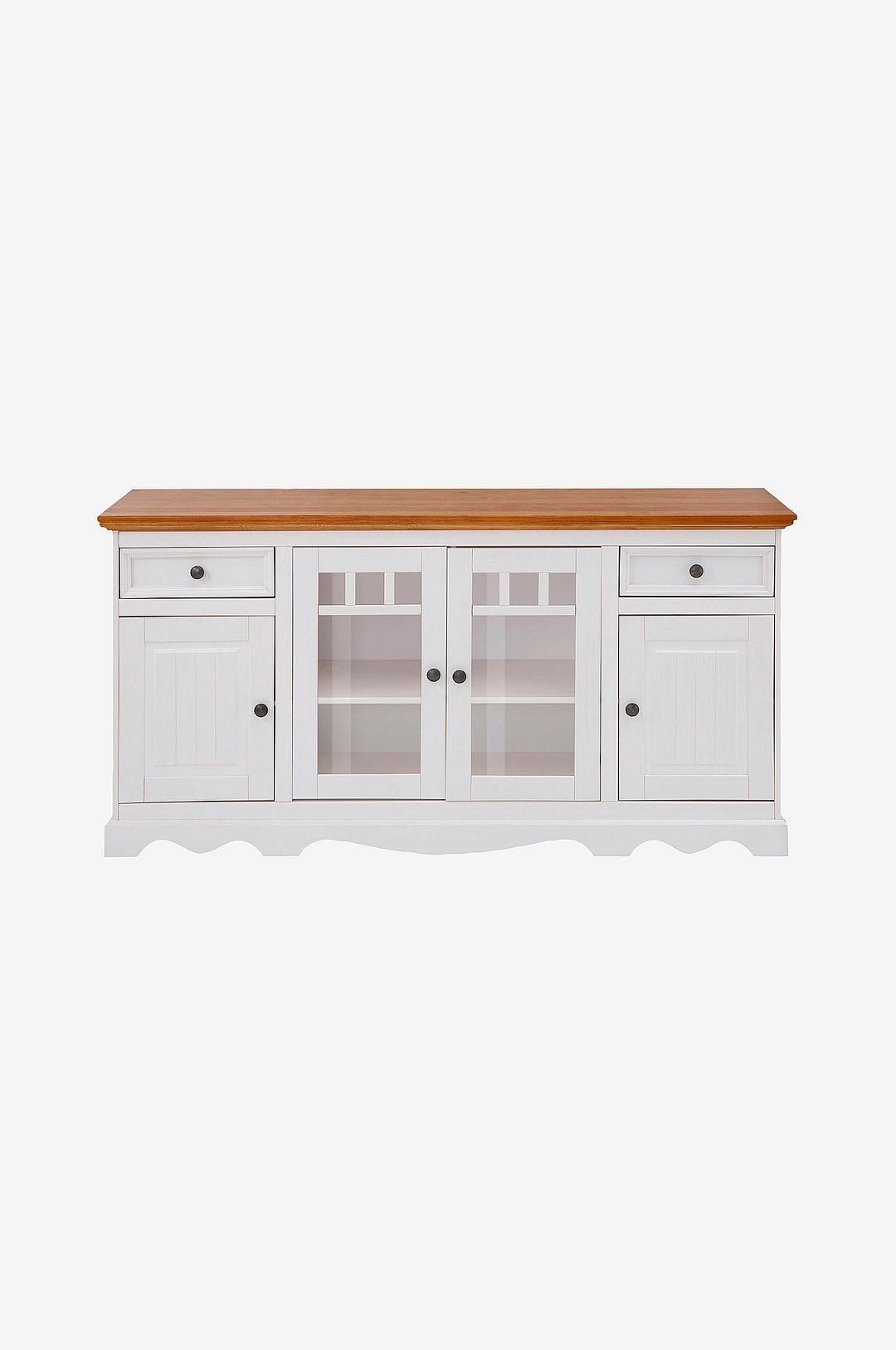 Loft24 Sideboard Melissa 2 lasiovi/2 laatikkoa/2 ovea